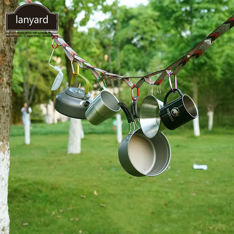 

Multi Purpose Tent Hang Lanyard Clothesline Tent Rope Cord for Outdoor Camping Tent Rope Accessories Lengthening Tie-up Rope