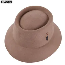 SILOQIN, тренд, Панама, женская кепка, качественная, модная, шерсть, Панама, шапки для мужчин, женщин, осень, зима, элегантная, благородная, брендовая, сомбреро, пара шляп