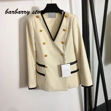 Aliexpress - 21 luxury brand design fashion women’s long sleeve top temperament slim V-neck suit versatile simple short jacket casual jacket