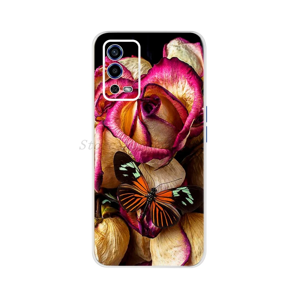 cases for oppo back For OPPO A54 A55 Case 2021 Phone Cover Cute Love Heart Kiwi Printed Soft Silicon Bumper For OPPOA54 CPH2239 Back Protector Cover cases for oppo cases