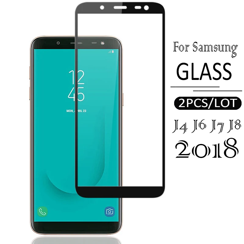 

2pcs for samsung galaxy j4 j6 plus j7 j8 2018 protective glass screen protector sansung j4plus j6plus 2018 j 4 6 tempered glass