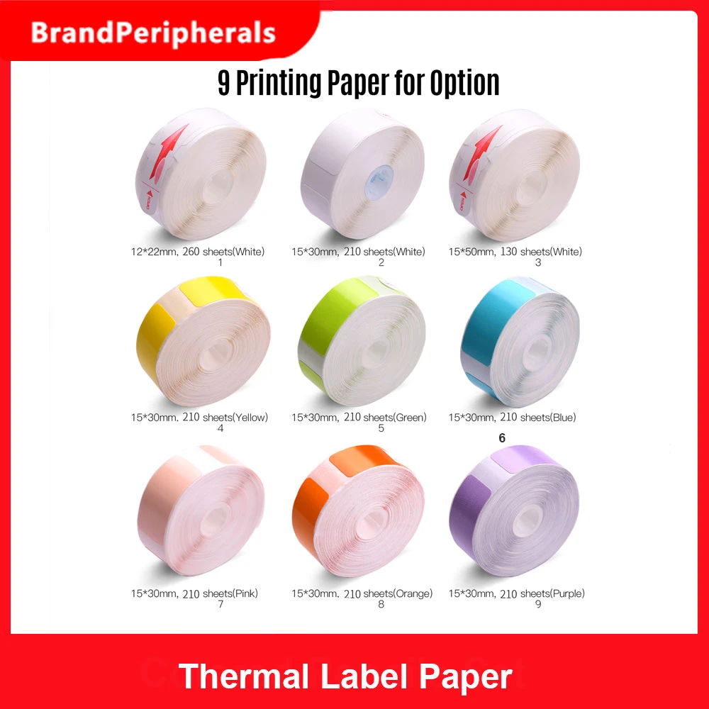 1 Roll Thermal Printing Label Paper Self-adhesive Name Price Barcode Sticker Waterproof Tear-Resistant for L11 Label Printer