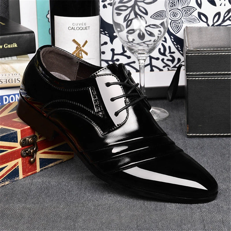 Moda vestido de negocios zapatos de hombre 2019 Trajes clásicos de cuero para hombre zapatos de moda Slip On vestido zapatos hombres Oxfords zapatos boda|Zapatos formales| - AliExpress
