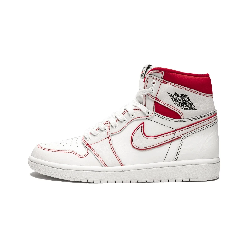 Мужские баскетбольные кроссовки Nike Air Jordan 1 Aj1, цвет белый, красный, Manuscript Rabbit Myna Joe 1, спортивные кроссовки для занятий спортом на открытом воздухе#555088
