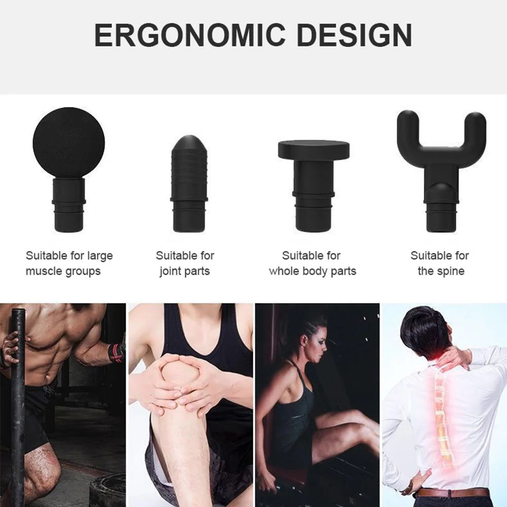 Massage Gun Electric Deep  Therapy Massager  Vibration Gun Exercising  Muscle Relaxation  Pain Relief  Slimming  Body Shaping