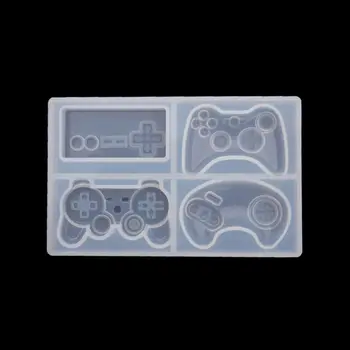 

4-Styles Game Consoles Handle Pendant Silicone Resin Mold Game Controller Cake Fondant Mold Jewelry Baking Making Tools