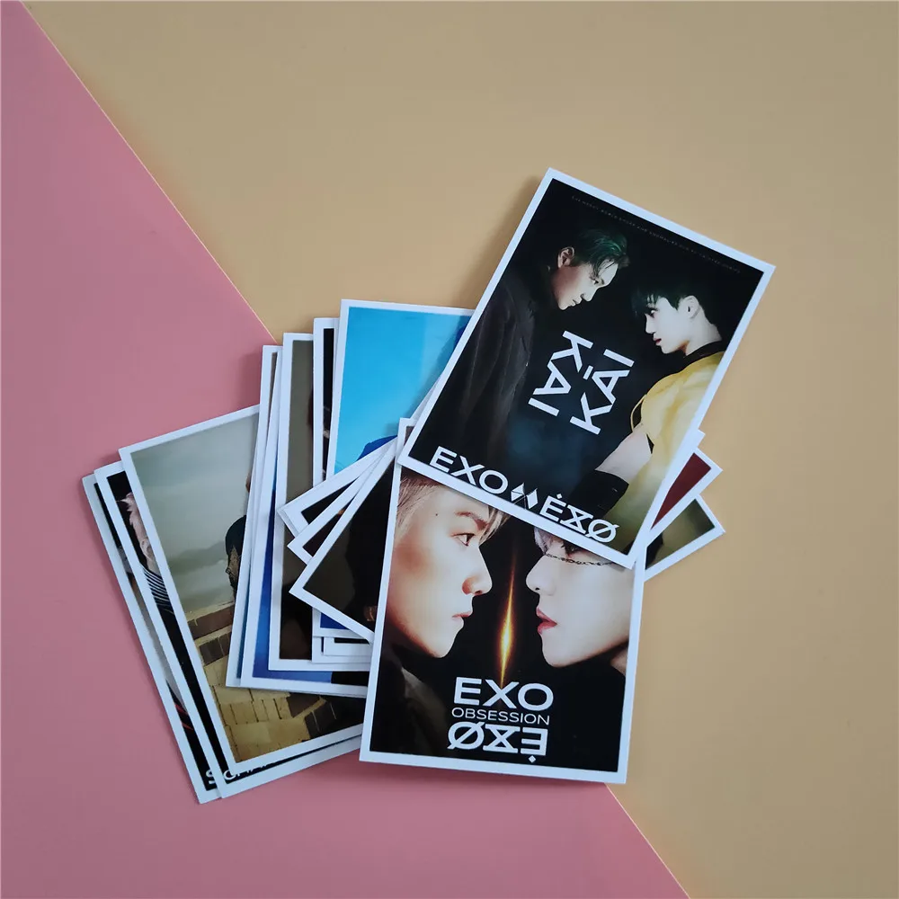 16 шт./компл. Kpop EXO OBSESSION lomo card альбом Фотокарта K-POP EXO OBSESSION photo lomo card периферийные Новые поступления