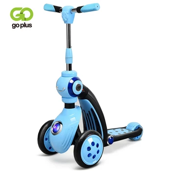 

High Quality Comfortable Adjustable Design Stable Steel Body 2-in-1 Kids Kick Scooter Balance Trike with 3 Wheel TY577335