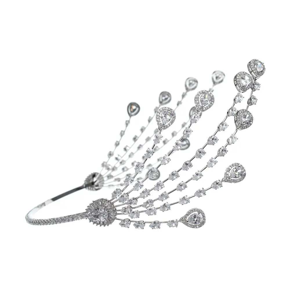 

Handmade 2020 New Cubic Zircon CZ Bridal Wedding Soft Headband Hair Band Tiara Hair Jewelry Accessories Hairpieces CHA10044