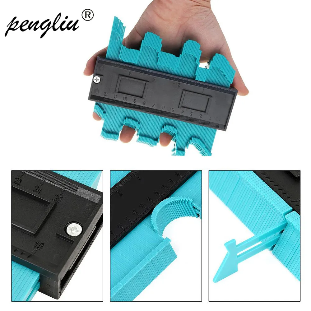 

5/6/10 Inch Irregular Contour Gauge Arc Ruler Shape Measurement Plastic Contour Copy Tool Scale Tiling Laminate General Tool