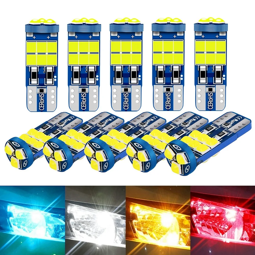 10PCS New T10 W5W Super Bright LED Car Parking Lights Canbus No Error