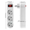 Convenient Conversion German Plug Triple Wireless Eu Standard Home Socket 1 To 3 Way 16A 250V Outlet Power Adapter ► Photo 3/6