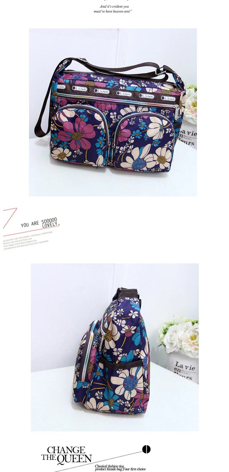 Multifunctional Mommy Diaper Bag Baby Stroller Bag Travel Bag Baby Care Bag Casual Diagonal Waterproof Canvas Nylon Mummy Bag