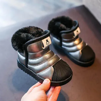 

Fashion Warm Winter Baby Boys Girls Snow Boots Waterproof Shell Toe Kids Boots Anti-Slip Children Shoes Size 21-32