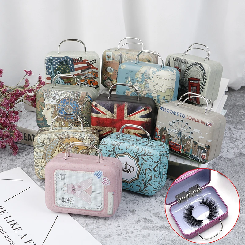 2020 fashionable luxury false eyelash steel suitcase empty fake lash storage packaging box unique luggage case | Красота и здоровье