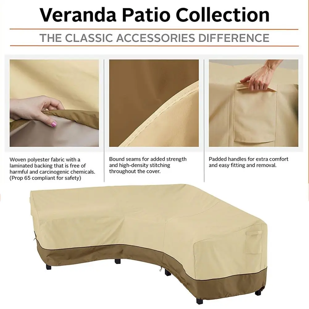 Outdoor Cover Waterproof Furniture Cover Veranda V Shape Sofa Cover Garden Patio Beach Protector Rain Snow Dustproof 420d Oxford All Purpose Covers Aliexpress