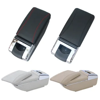 

Universal Car Central Container Armrest Box PU Leather Auto Car-Styling Central Store Content Box Cup Holder Accessories