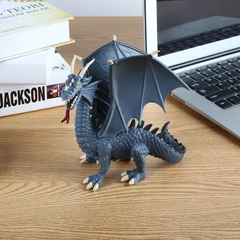 

2020 Fly Blue Dinosaur Figure Model Toy Western Dragon Collector Decor Kid Educational Ancient Animal Toys Decoration Kid Gift