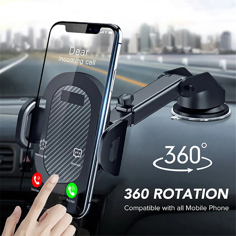 

New Windshield Gravity Sucker Car Phone Holder For Phone Universal Mobile Support For iPhone Smartphone 360 Mount Stand in Car