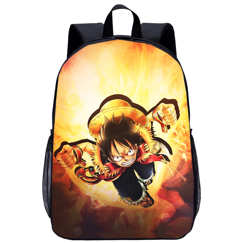 LUFFY One Piece Anime Print School Backpack Lunch Bag Shoulder Bags Pen Case Lot 