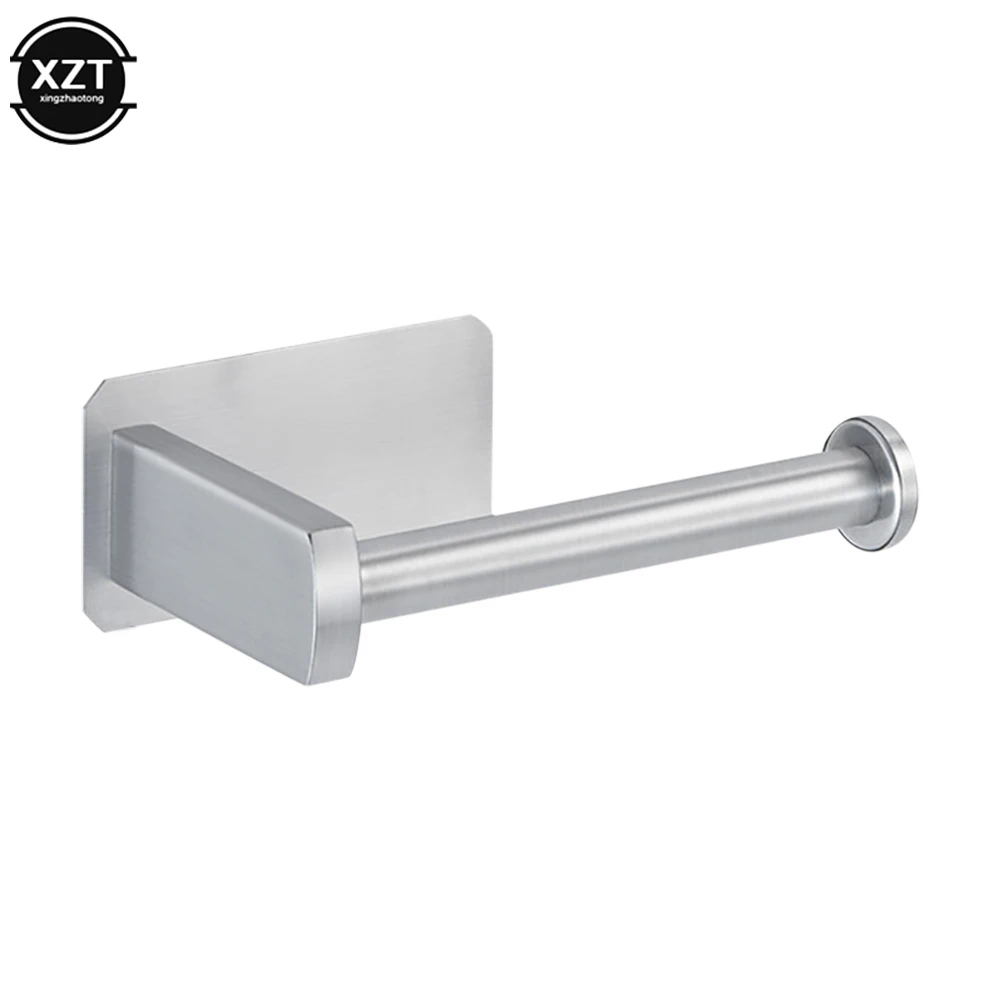 1 PC Wall-mounted Toilet Paper Holder Bathroom Roll Paper Accessories Stainless Steel Kitchen Towel Household Accessories