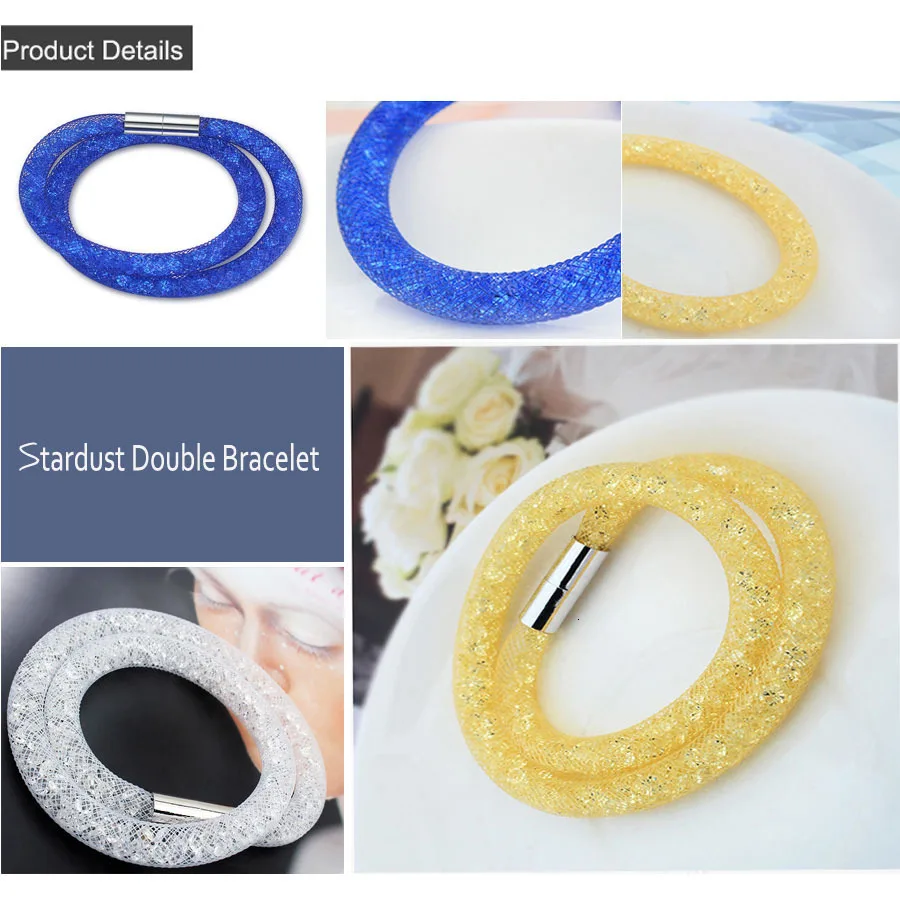 Hot-Fashion-Double-Wrap-Mesh-Bracelet-Bangles-Crystal-from-Austria-Magnetic-Clasp-Bangles-Women-Choker-Jewelry (4)