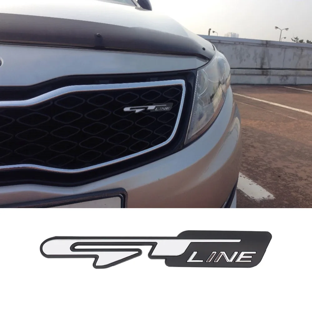 3x3D стерео хромированная Автомобильная наклейка для KIA Optima K5 GT Line Авто Логотип