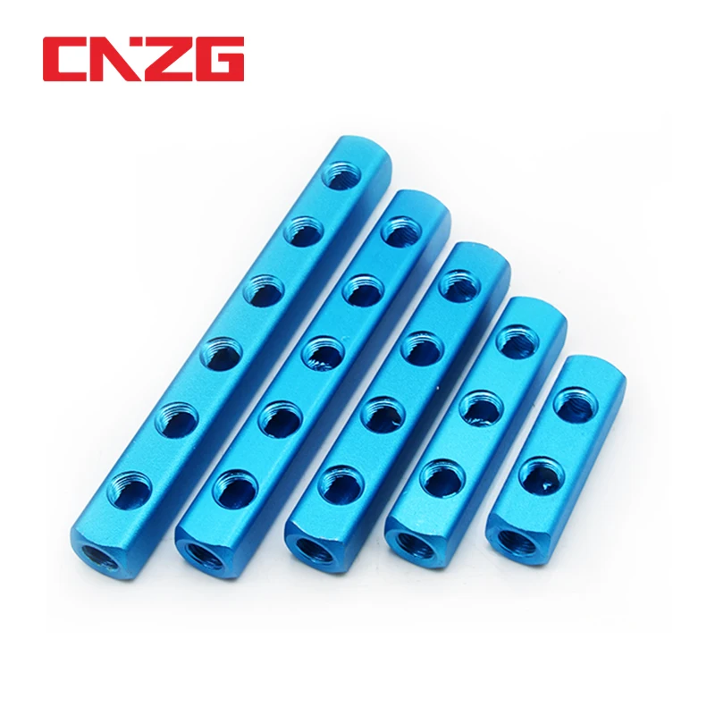 Дистрибьютор пневматического коллектора 1/4 дюйма PT резьбовой порт 2 3 4 5 6 7 8 9