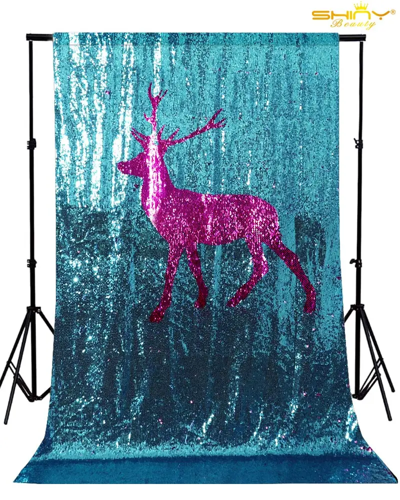 

4x6ft Turquoise to Fuchsia Sequin Backdrops Birthday Wedding Photography Backdrop Curtain Makeup Videos Photo Background Props