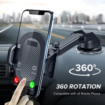 Supporto per telefono per auto Supporto per smartphone nel supporto per telefono cellulare per auto Supporto per clip a ventosa Supporto per telefono cellulare