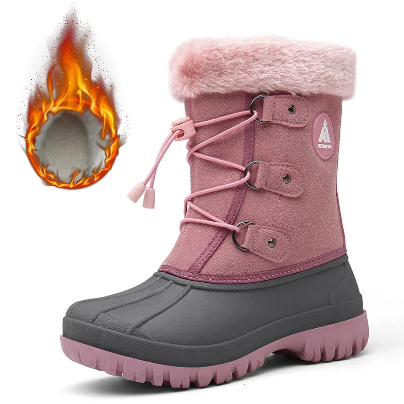 Зимние ботинки для девочек; теплые плюшевые детские ботинки; уличные зимние ботинки; детская хлопковая обувь; кроссовки для мальчиков; ботинки до середины икры; tenis infantil