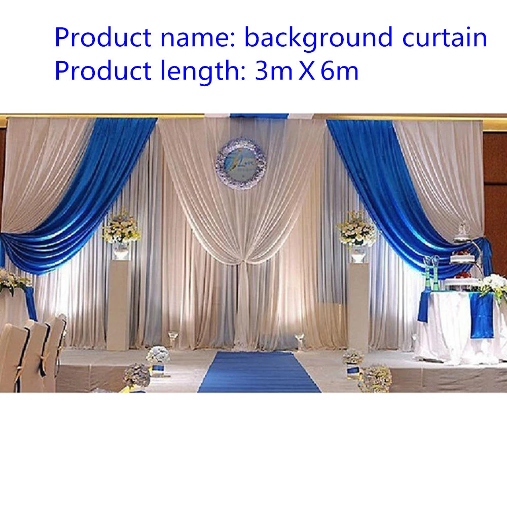 3m*6m (10ft*20ft) Wedding Backdrop Swag Party Background Cloth Curtain  Celebration Stage Cloth Performance Background Satin Drap - Party & Holiday  Diy Decorations - AliExpress