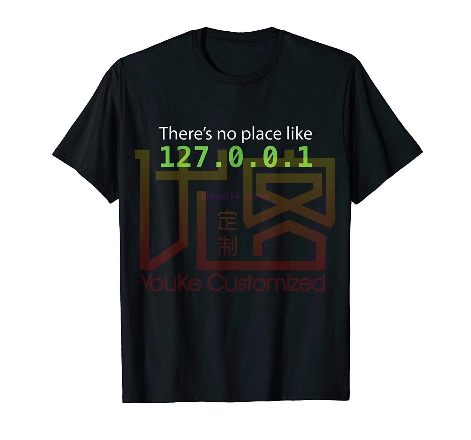Фирменная мужская рубашка забавная нет места как 127 0 1 домашняя система