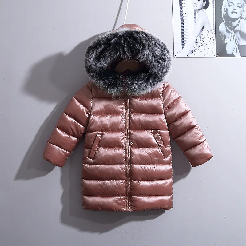

Winter Children Down Jacket 2019 Girls Clothing Hooded Kids Outerwear Coats Parka Baby Warm Fur Waterproof Snowsuit