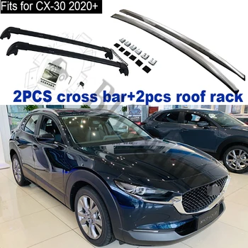 

4PCS Aluminium roof rack cross bar rail fits for M.azda CX-30 CX30 2020 2021+ luggage racks baggage rails