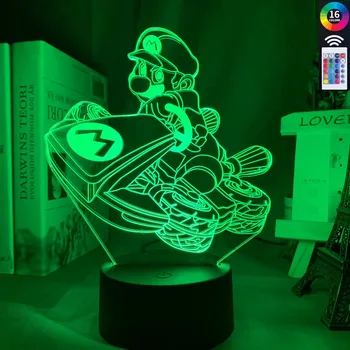 

Super Mario Car Racing Led Night Light For Gameroom Decor Kids Child Bedroom Nightlight Cool Ideas For Gift Shop Usb Table Lamp