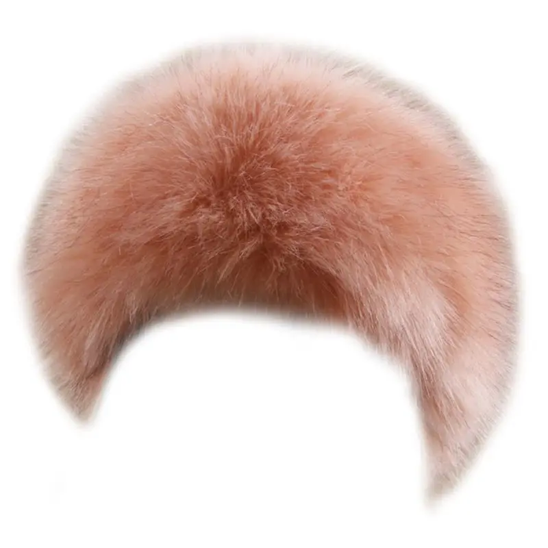 Korean Pink Зимняя пушистая плюшевая шапка унисекс в русском стиле с ушками - Цвет: Korean Pink