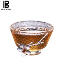 Необычный, Прозрачный Стеклянная чайная чашка термостойкий чайный набор кунг-фу Мастер чашка маленькая чайная чаша ручной работы посуда для напитков домашний декор