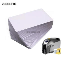 100pcs/lot Premium Blank PVC Cards for ID Badge Printers Graphic Quality White Plastic CR80 for Fargo Magicard Printers