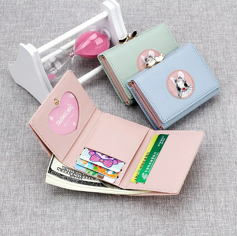 

BELLO TUTTI 2019 New PU Coin Purse Short Lady Wallet Women Hasp Card Package Female Fashion Original Multi-card Bit Change Purse