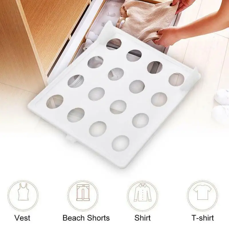 

1pc Multifunction Clothes folding board Durable Plastic Laundry Storage Shelve Stacked Board Home High Quality Wardrobes Storage