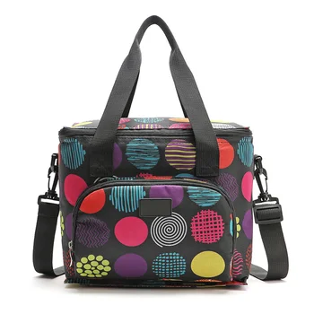 

Print Lunch Bag Tote Insulated Portable Thermal Handbag Lunchbox Oxford Picnic Cooler