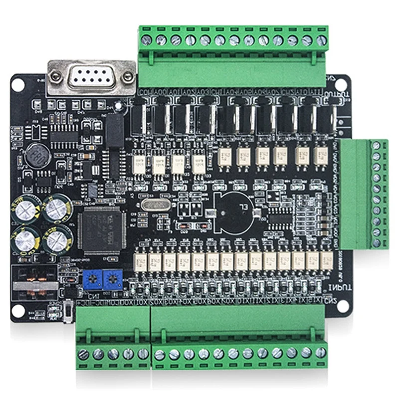 BESTIndustrial плата управления FX3U 24MT 14 вход 10 выход 24V 1A PLC промышленная