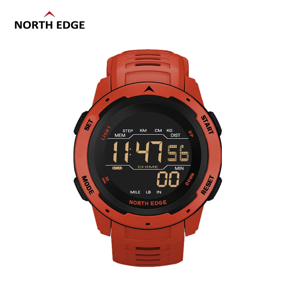 Часы наручные NORTH EDGE мужские цифровые спортивные водонепроницаемые в стиле
