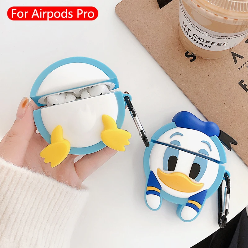Милые Мультяшные беспроводные bluetooth-наушники для airpods pro Чехол защитный чехол Apple Airpods Pro гарнитура силиконовый мягкий чехол s