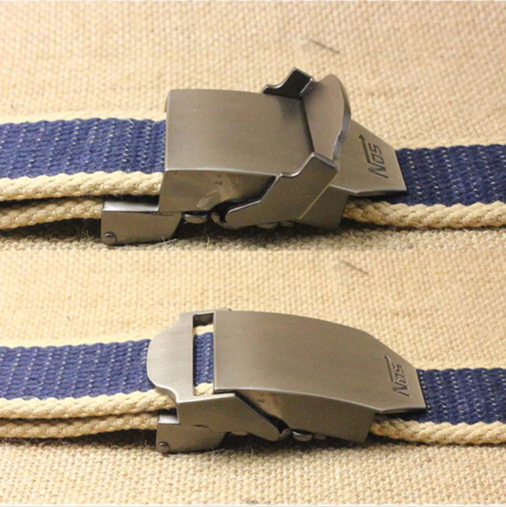 Тактический ремень с автоматической пряжкой, Холщовый мужской и женский толстый Повседневный ремень для тренировок на открытом воздухе# YL1