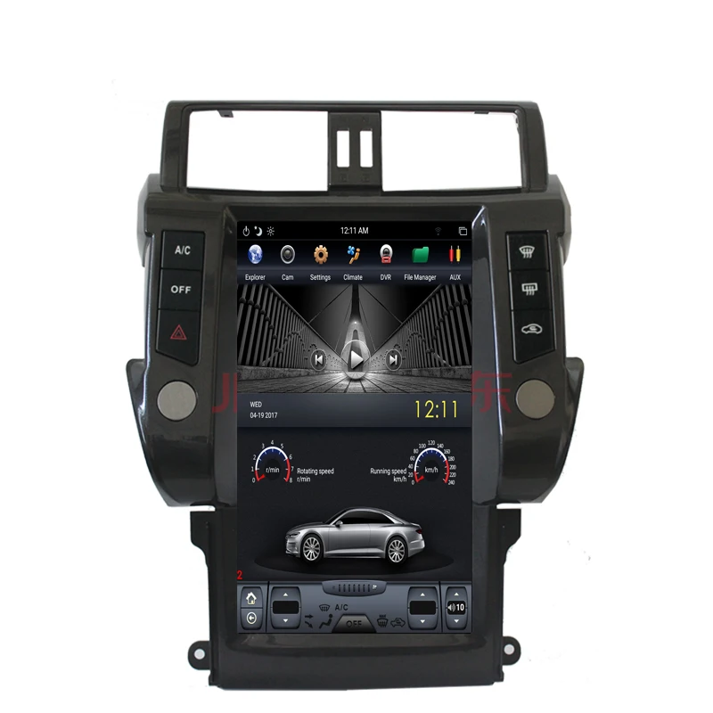 Perfect NAVITOPIA 13.6inch Vertical Screen Tesla Android 7.1 Car GPS Navigation for Toyota Prado 2010-2013 Car DVD Multimedia Player 1