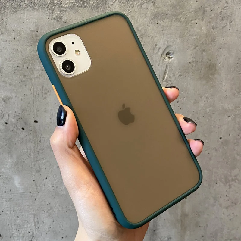 Shockproof Hybrid Clear Matte Soft Phone Case