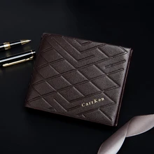 

2022 New Letter Men's Wallet Korean Casual Embossed Plaid Male Multi-card Position Wallet Zipper Tri-fold Fashion Coin Purse