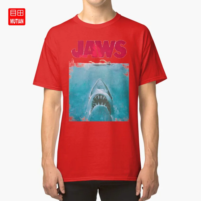 Jaws The Movie Poster Retro 1975 Gord Downie T Shirt
